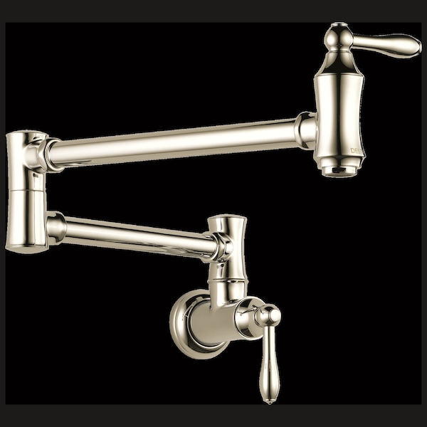 Delta Kitchen Sink Single hole wall mount installation Hole, Polished Nickel Finish 1177LF-PN - main